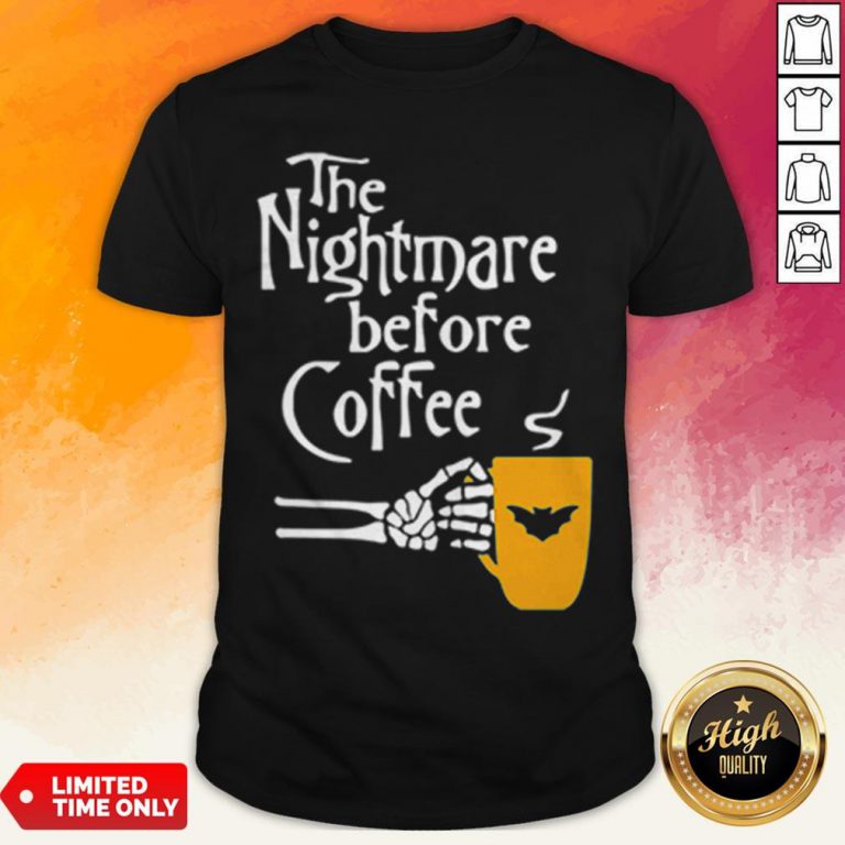 The Nightmare Before Coffee Skeleton Hand Shirt
