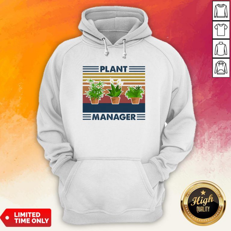 Top Plant Manager Vintage Retro Hoodie