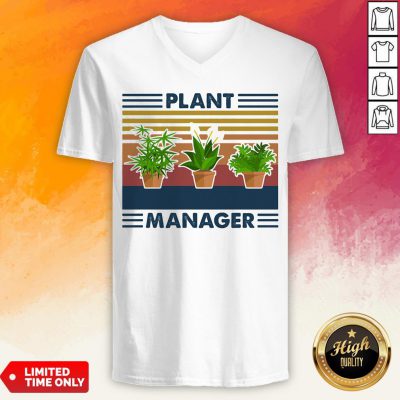 Top Plant Manager Vintage Retro V-neck