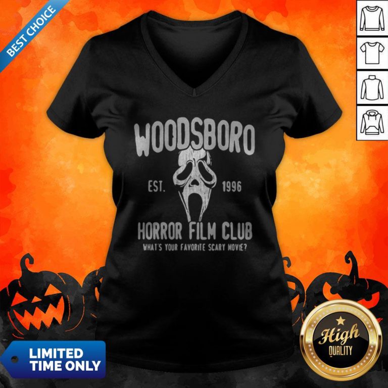 Woodsboro Est 1996 Horror Film Club Halloween V-neck