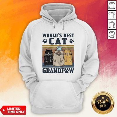 Worlds Best Cat Grandpaw Vintage Hoodie