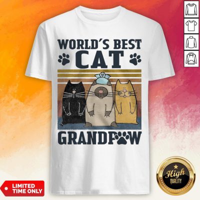 Worlds Best Cat Grandpaw Vintage Shirt