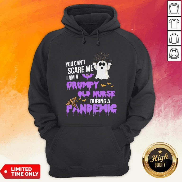 You Can't Scare Me I Am A Grumpy Old Nurse During A Pandemic Halloween Hoodie