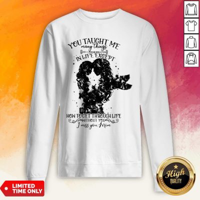 You Taught Me Many Things In Life Except How To Get Through Life Without You I Miss You MomYou Taught Me Many Things In Life Except How To Get Through Life Without You I Miss You Mom Sweatshirt