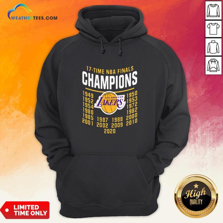 17 Time NBA Finals Champions Los Angeles Lakers Hoodie
