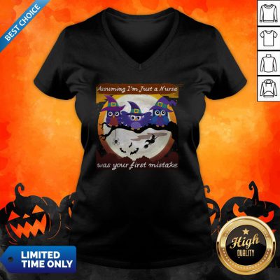 Assuming I'm Just A Nurse Was Your First Mistake Halloween Day V-neck