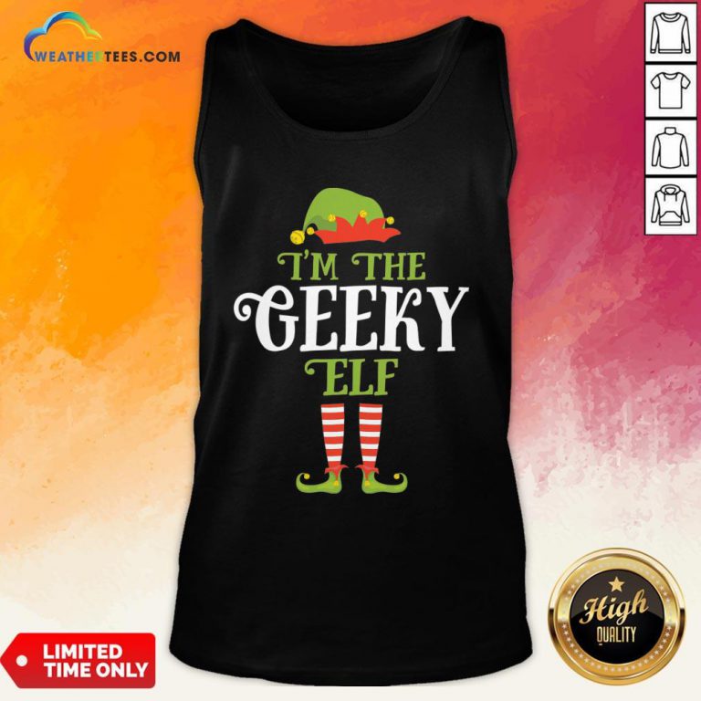 Couple I’m The Geeky Elf Christmas Tank Top - Design By Weathertees.com