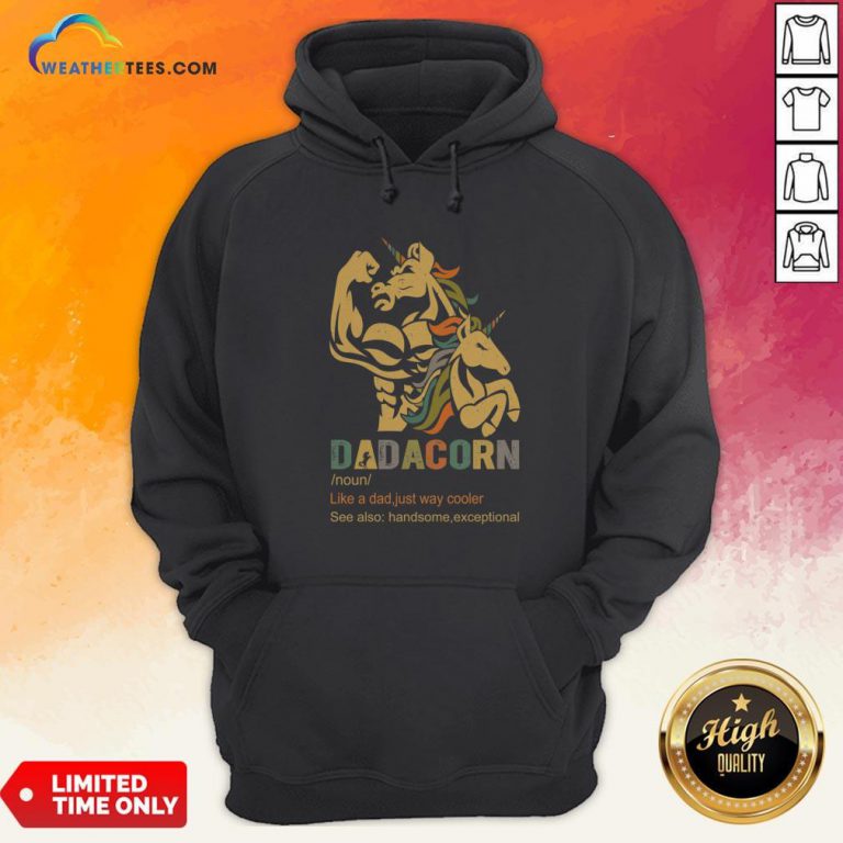 Dadacorn Like A Dad Just Way Cooler See Also Handsome Exceptional Hoodie