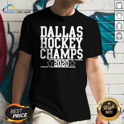 Dallas Champs 2020, Hockey Sticks And Stars, Dallas Champion V-neck