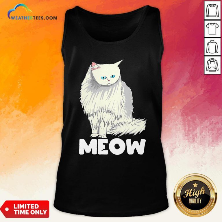 Funny Meow Cat Lady and Cats Kittens People Men Women Gift Tank Top
