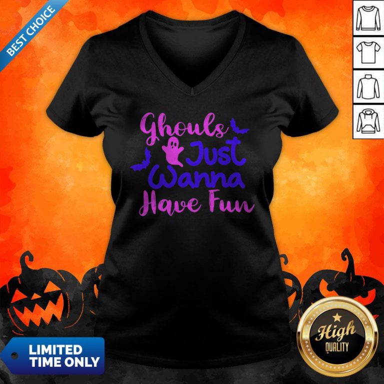 Ghouls Just Wanna Have Fun Halloween Day V-neck