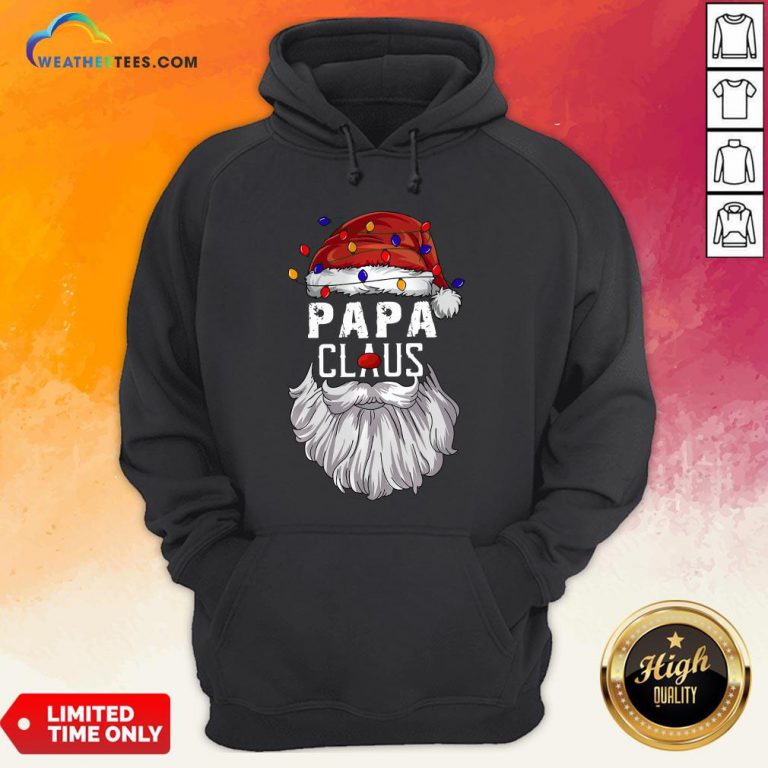 Header Papa Claus Merry Christmas Hoodie - Design By Weathertees.com