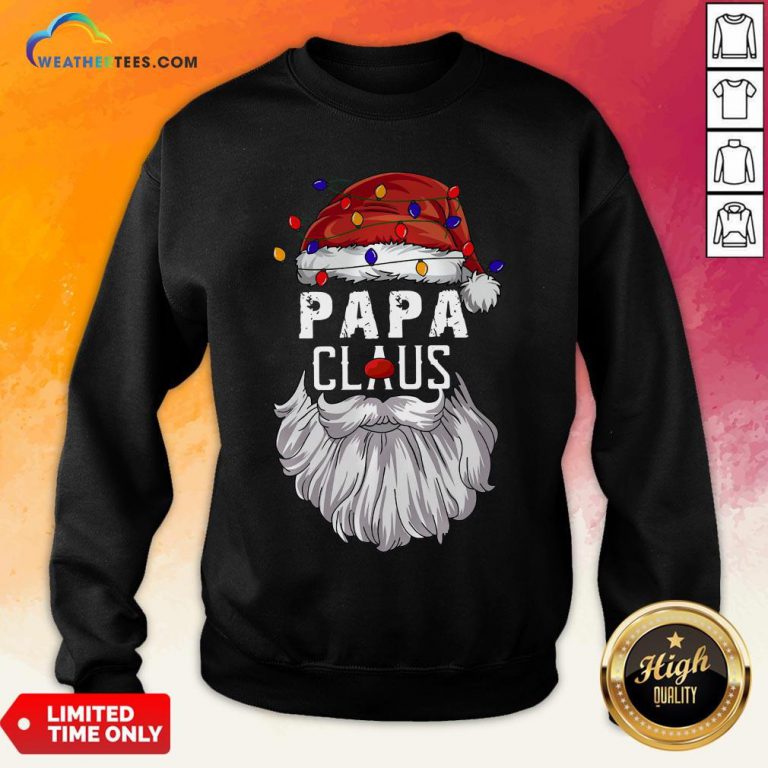 Header Papa Claus Merry Christmas Sweatshirt - Design By Weathertees.com