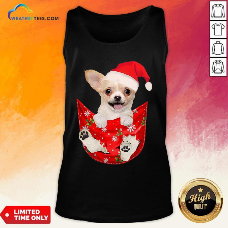 Hi Santa Chihuahua Dog Merry Christmas Tank Top- Design By Weathertees.com