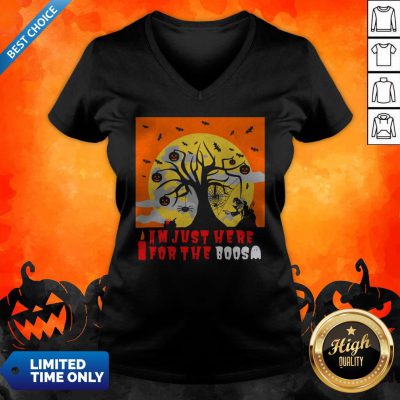 I Am Just Here For The Boos I Love Scary Death Trick Or Treat Halloween Day V-neck