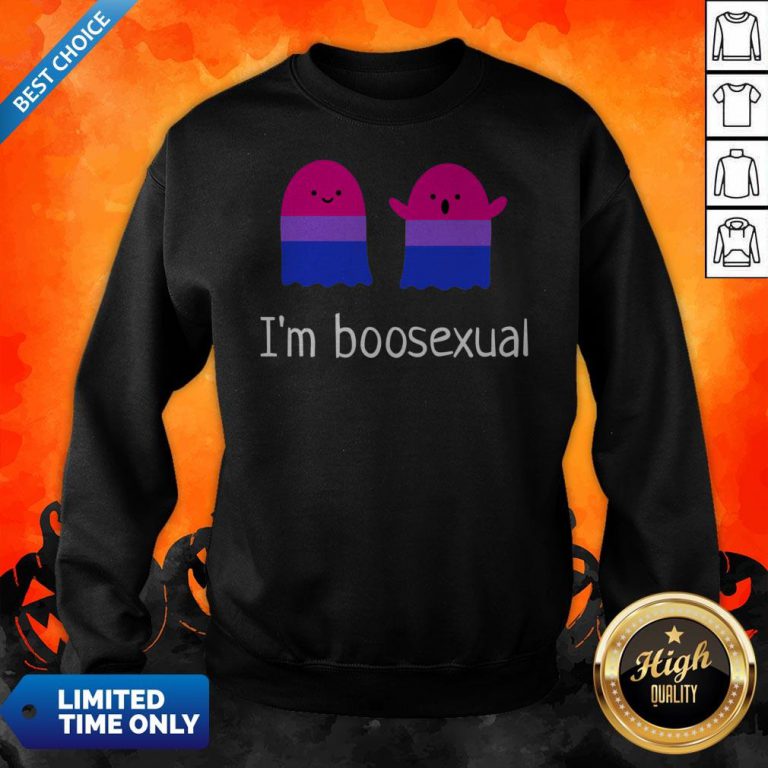 I'm Boo Bisexual LGBT Ghosts Colorful Pride Month Halloween Sweatshirt
