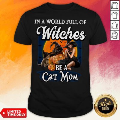 In A World Full Of Witches Be A Cat Mom Shirt
