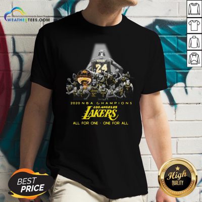 Kobe Bryant 2020 NBA Champions Los Angeles Lakers All For One One For Al V-neck