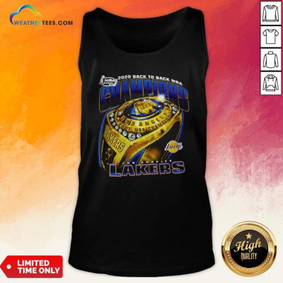 Lakers Finals 2020 Back To Back NBA Tank Top