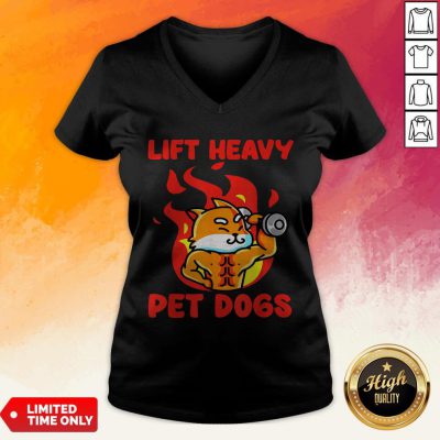 Lift Heavy And Pet Dogs V-neck