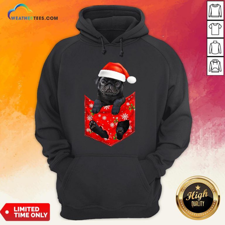 Mama Santa Pug Merry Christmas Hoodie - Design By Weathertees.com
