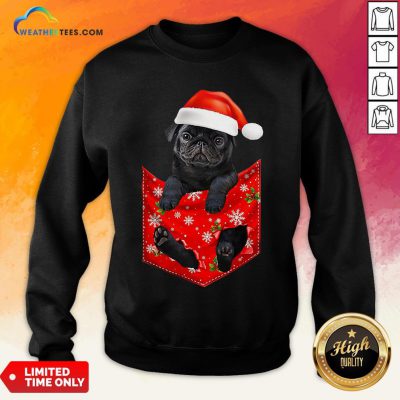 Mama Santa Pug Merry Christmas Sweatshirt - Design By Weathertees.com