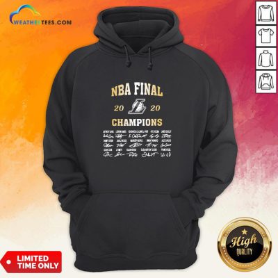 NBA Final 2020 Los Angeles Lakers Champions Signatures Hoodie