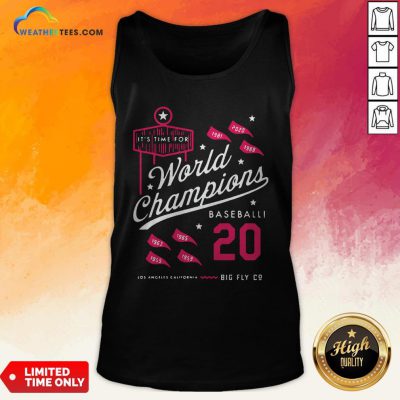Noon It’s Time For World Champions Baseball 2020 Los Angeles California Tank Top - Design By Weathertees.com