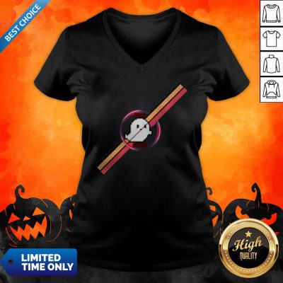Official Not Cute Ghost Halloween V-neck