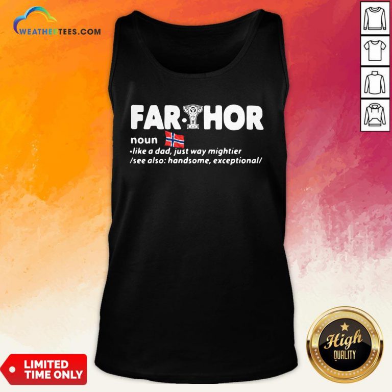 Perfect Fathers Day Fathor Like A Dad Just Way Mightier Iron Man Funny Tank Top - Design By Weathertees.com