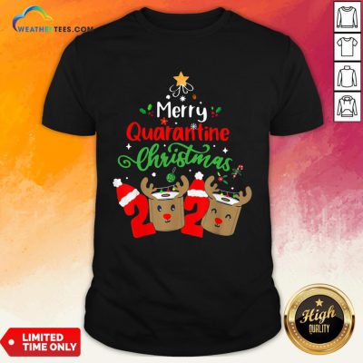 Queen Quarantine Christmas 2020 Xmas Reindeer Toilet Paper Shirt - Design By Weathertees.com