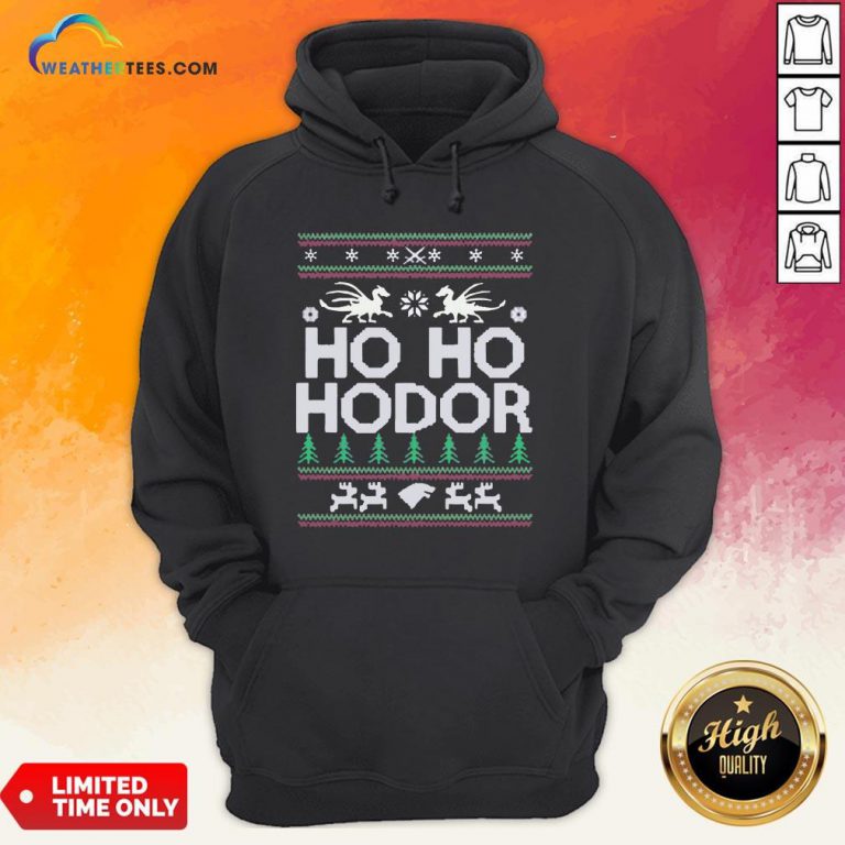 Right Ho ho Hodor Ugly Christmas Hoodie - Design By Weathertees.com