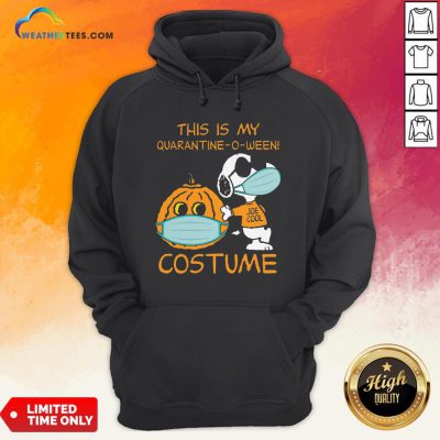 Snoopy Face Mask Joe Cool This Is My Quarantine O Ween Costume Hoodie