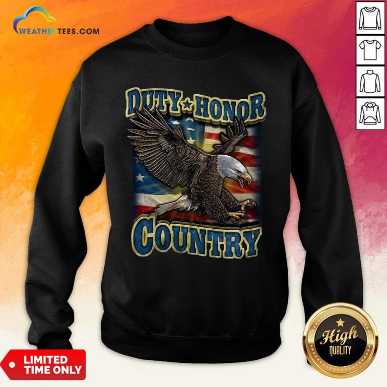 Tall Eagle Duty Honor Country US Sweatshirt- Design By Weathertees.com