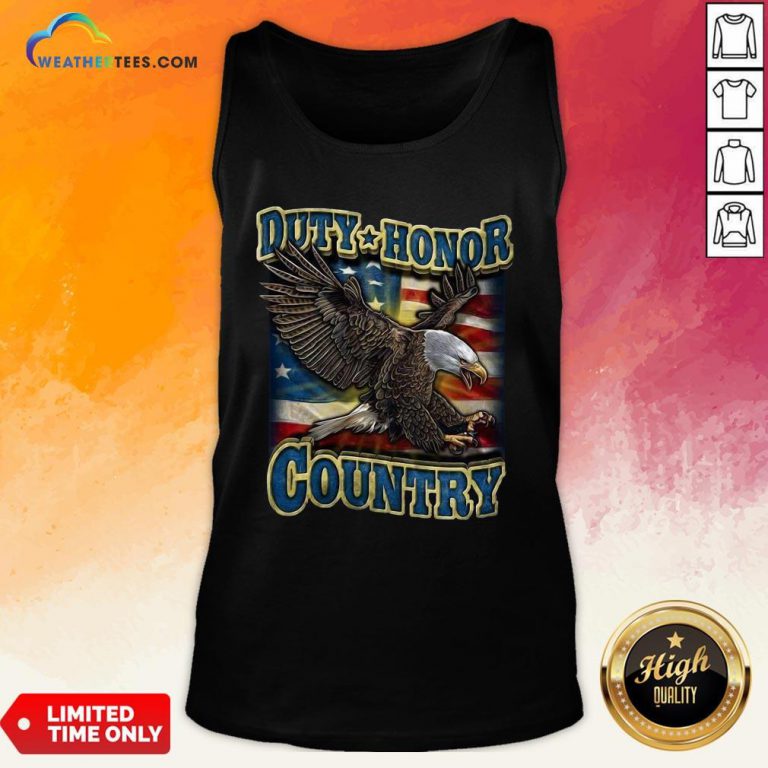 Tall Eagle Duty Honor Country US Tank Top - Design By Weathertees.com
