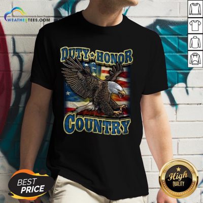 Tall Eagle Duty Honor Country US V-neck - Design By Weathertees.com