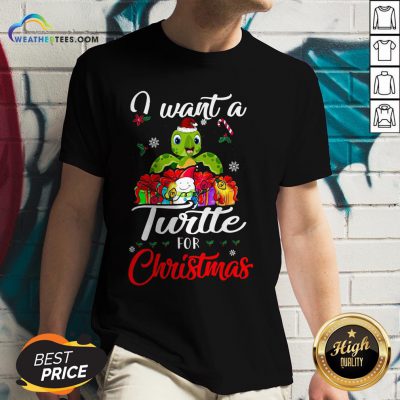 Tech I Want A Turtle For Christmas V-neck - Design By Weathertees.com