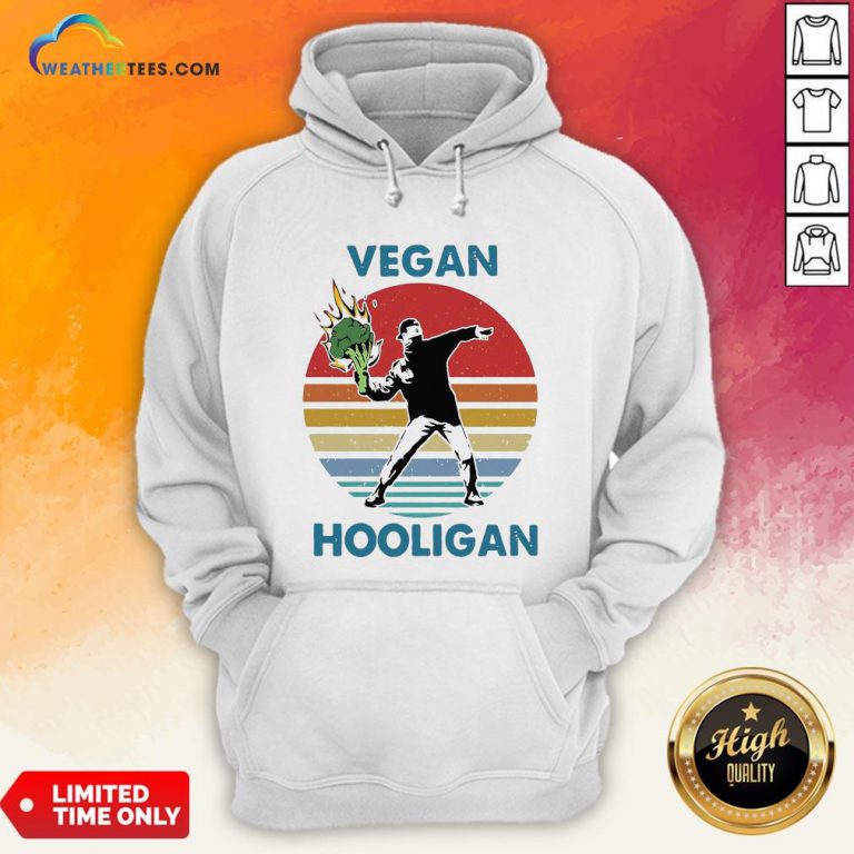 Vegan Hooligan Vintage Retro Hoodie