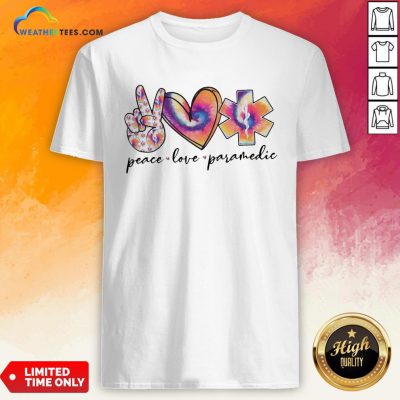 Wonder Peace Love Paramedic Colorful Shirt - Design By Weathertees.com