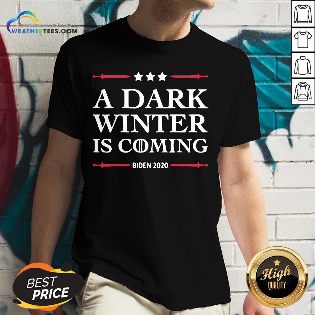 Best A Dark Winter Is Coming Joe Biden 2020 Stars Election V-neck - Design By Weathertees.com
