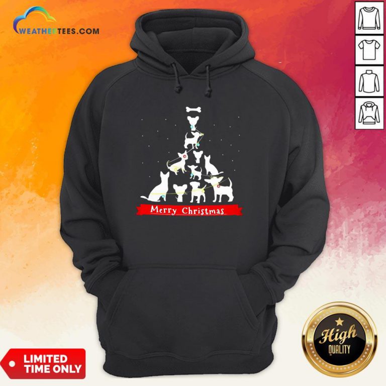 Best Dogs Tre Merry Christmas Ugly Hoodie- Design By Weathertees.com