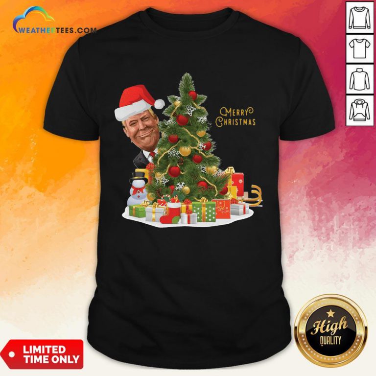 Best Donald Trump Merry Christmas Tree Shirt- Design By Weathertees.com