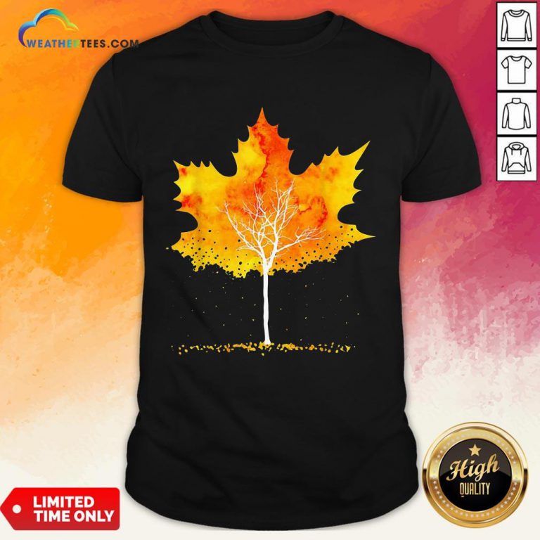 Best Maple Leaf Autumn Tree Orange Fall Leaves Season Shirt - Design By Weathertees.com