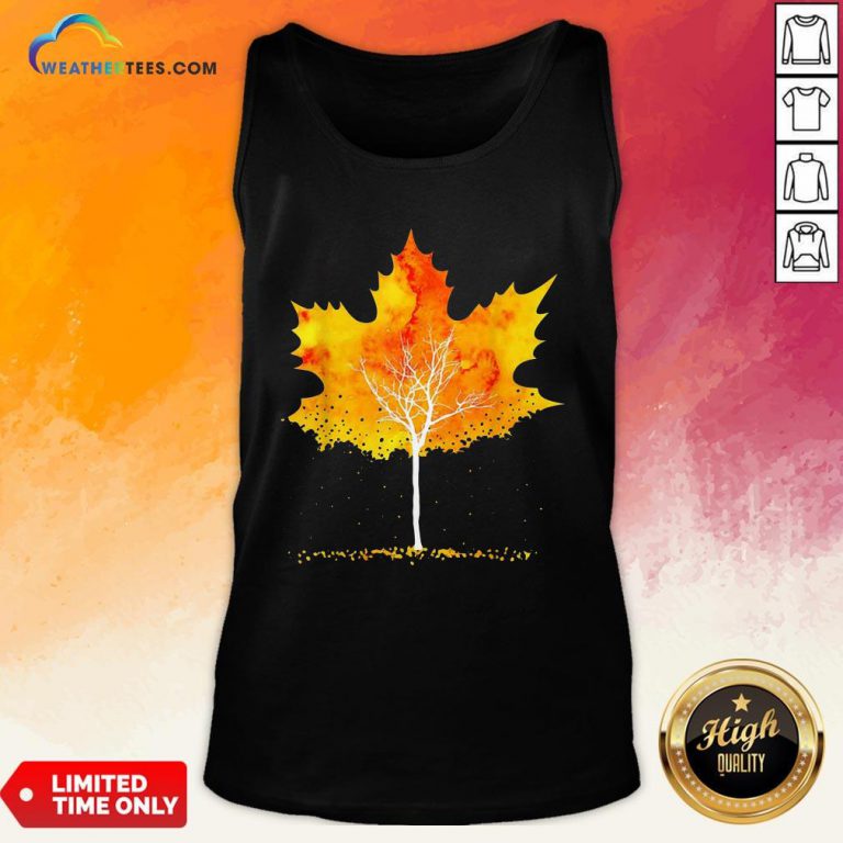 Best Maple Leaf Autumn Tree Orange Fall Leaves Season Tank Top - Design By Weathertees.com