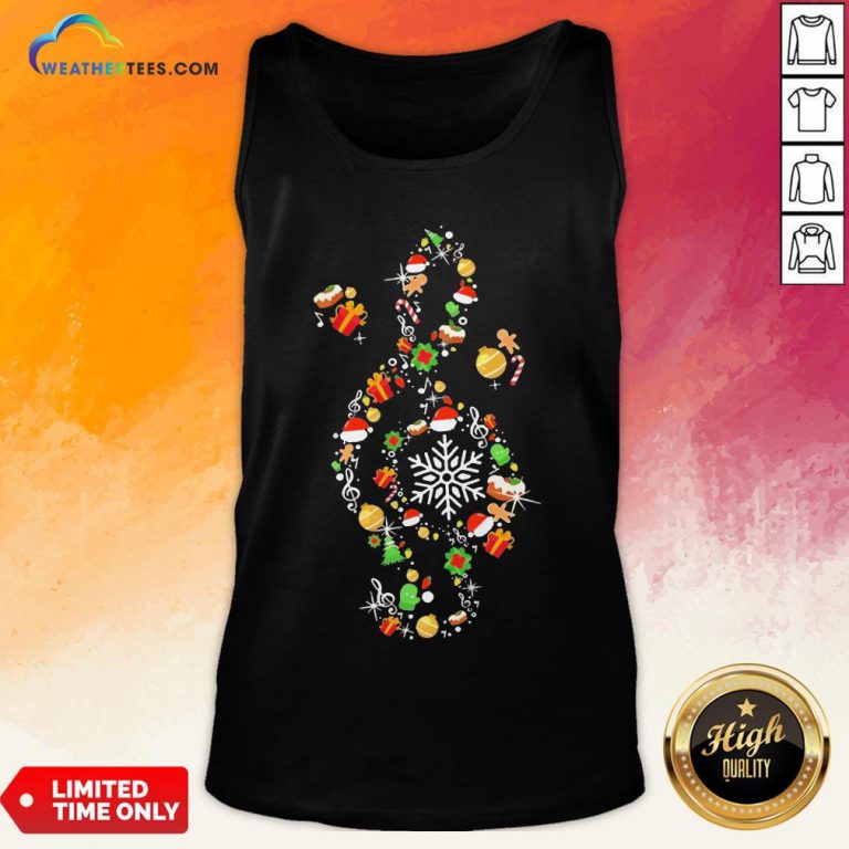 Best Music Note Santa Claus Merry Christmas Tank Top- Design By Weathertees.com