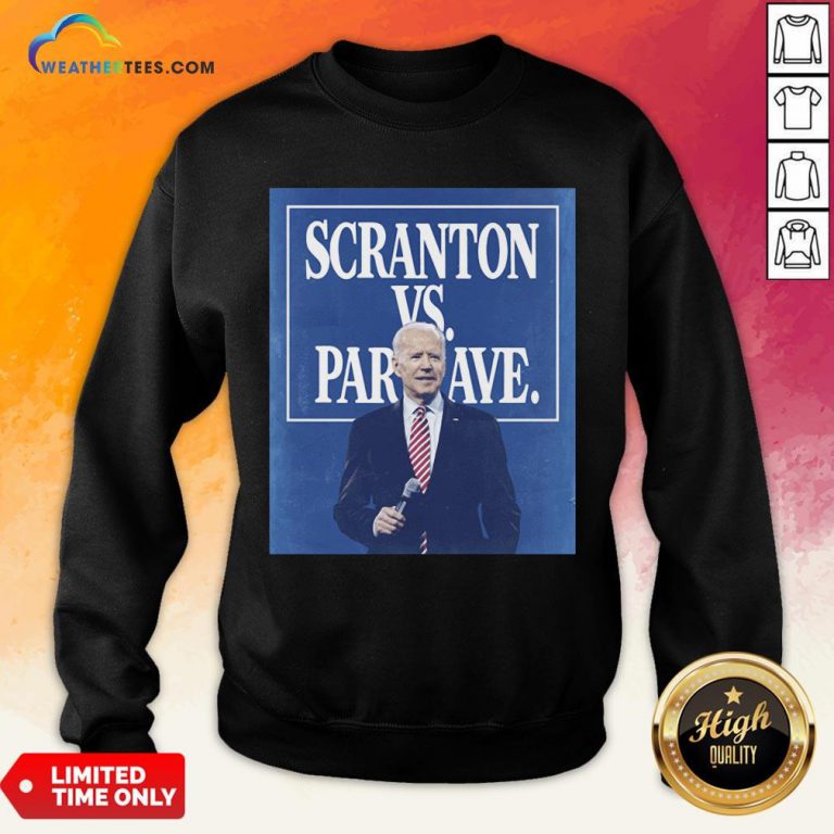 Funny Scranton Vs Park Ave Solid Blue Unisex Sweatshirt - Design By Weathertees.com