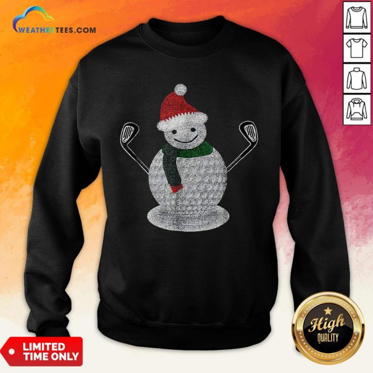 Good Golf Snowman Ball Funny Christmas Sweatshirt - Design By Weathertees.com