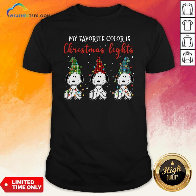Good Snoopy My Favorite Color Is Christmas Lights Shirt- Design By Weathertees.com
