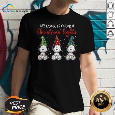 Good Snoopy My Favorite Color Is Christmas Lights V-neck - Design By Weathertees.com