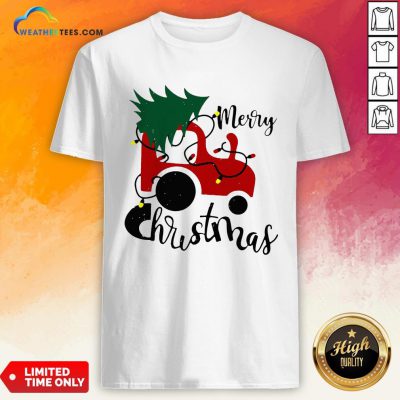 Hot Merry Christmas Tractor Sweat Shirt - Design By Weathertees.com